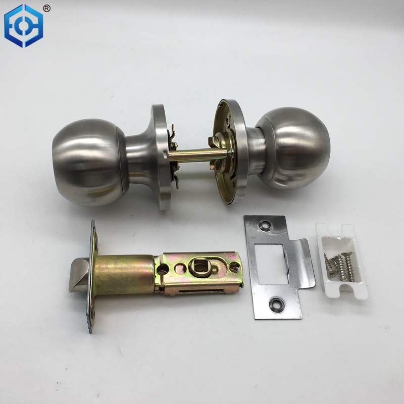 Satin Nickel Stainless Steel 201 Interior And Exterior Bathroom Door