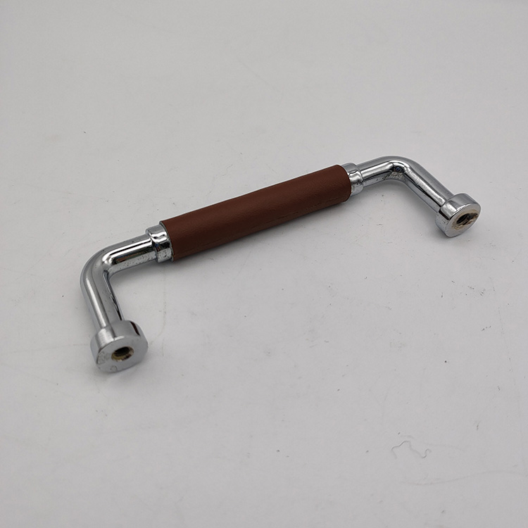 Kitchen Equipment Zinc Alloy And Leather Furniture Handles Handle Washroom Handle