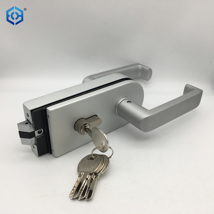  Aluminum Sliding Glass Handle Door Lock for Glass Office Bathroom Bedroom Balcony Home Security