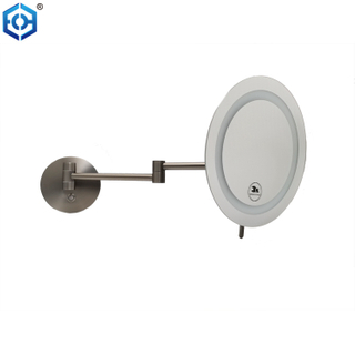 Bathroom Wall Mounted Foldable Vanity Mirror With Lights 