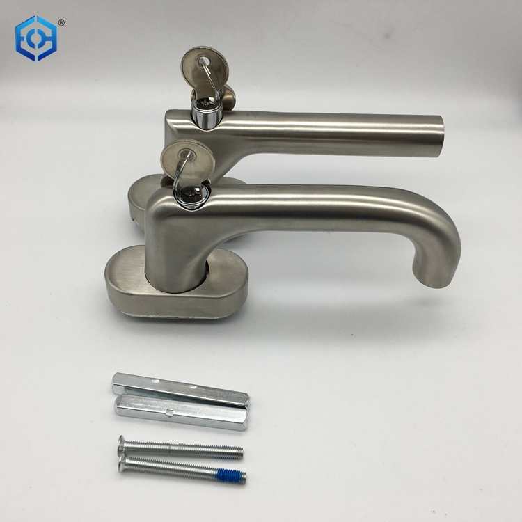 L Shape Stainless Steel Satin Finished Window Handle with Lock Buy
