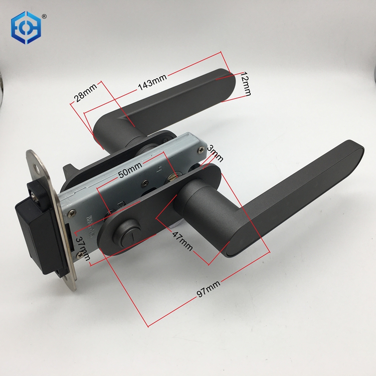 Black Zinc Alloy Interior Bathroom Lever Door Lock Buy