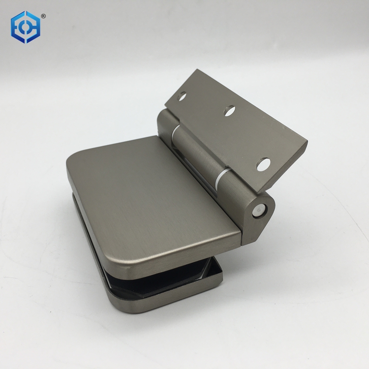 Stain Nickel Aluminum Frameless Glass Door Hinges