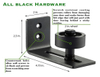 black coated roller hardware barn door floor guide Adjustable with Accessories