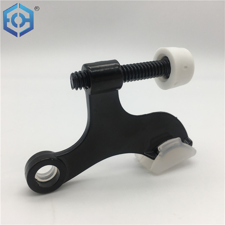 Black Zinc Alloy Metal Deluxe Polish Chrome Hinge Pin Door Stop with