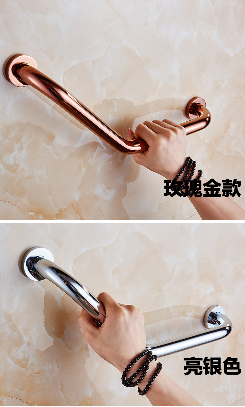 Polished Stainless Steel Bathroom Grab Bar