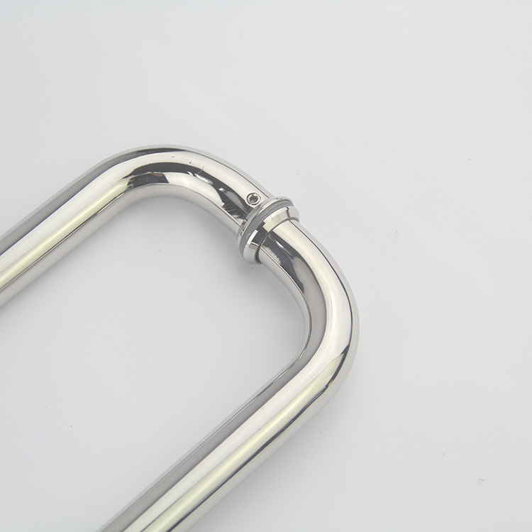 SS304 Tube Glass Offset Door Pull Handle Glass Door Handle