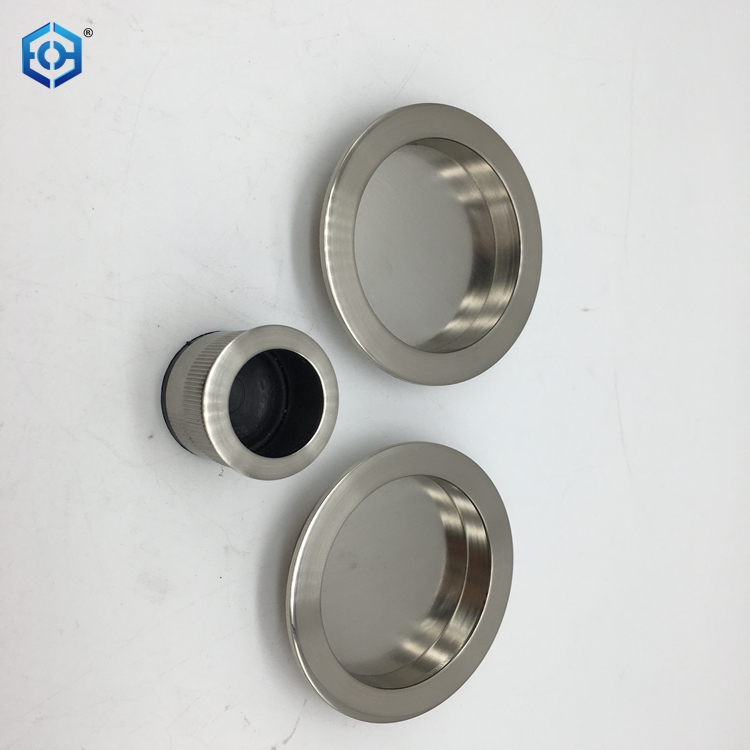 Zinc Alloy Sliding Door Locks Invisible Door Lock Slide Door Locks Furniture Hardware Latch for Bathroom Closet Kitchen Balcony(Silver)
