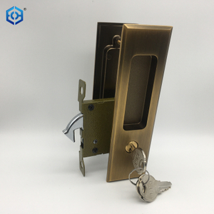 Antique Brass Zinc Alloy Patio Sliding Door Handle Lock