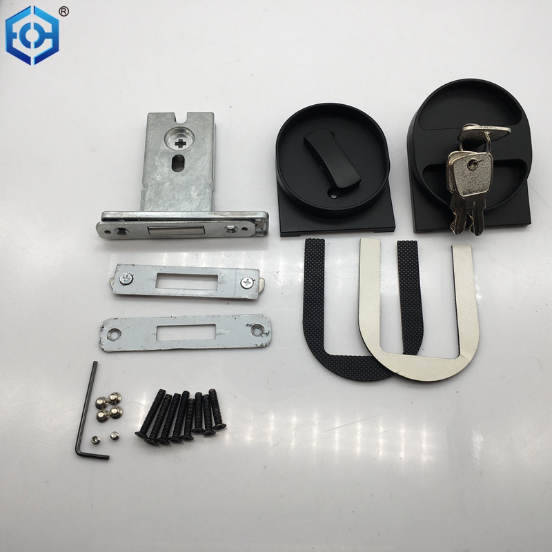 OEM/ODM China Matt Black Slim Frame Sliding Glass Door Lock With Key