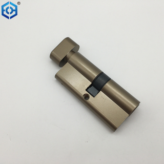 Champagne Nickel Solid Brass Lock Cylinder with 3 Brass Keys 70mm