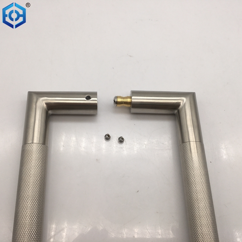 Stainless Steel DShaped Tubular BacktoBack Pull Handles for Glass