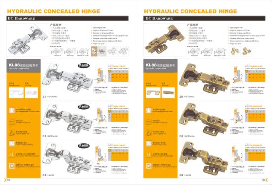 2019 Iron Cabinet Hydraulic Hinges, Clip On Soft Closing Furniture Hinge,self closing hinge slide-on mounting plate with euro screws