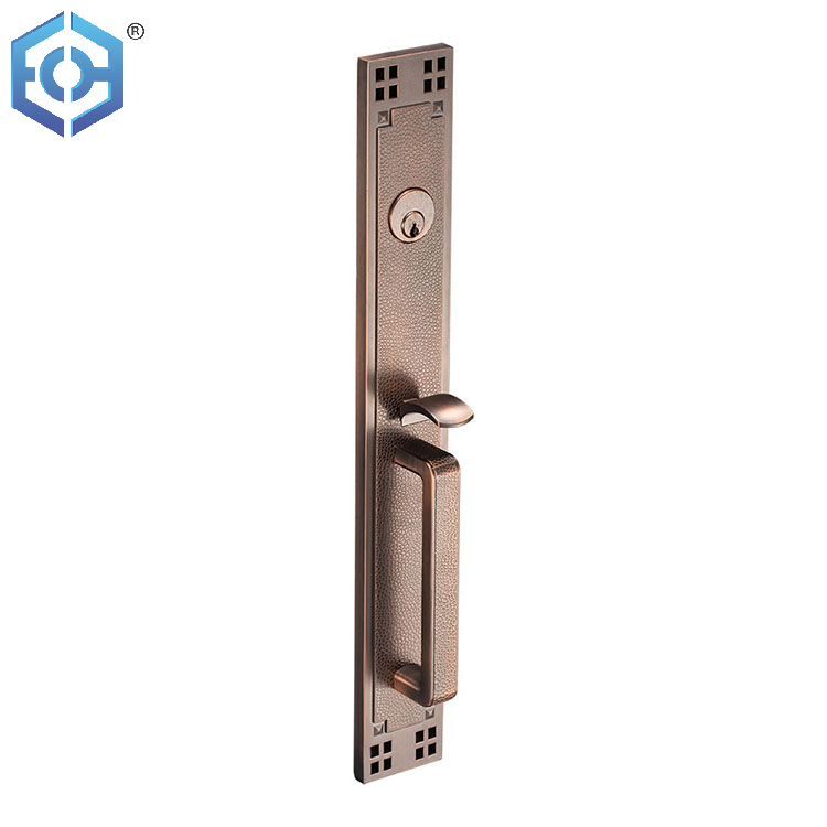 Dim Antique Copper zinc alloy entry door lock luxury designed style door lock for entry door 