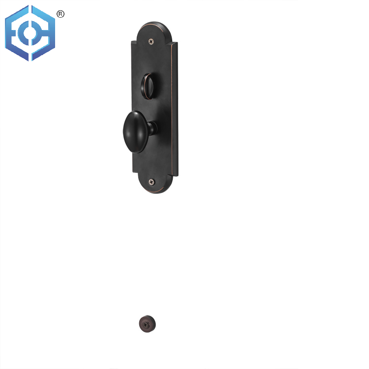 Black Solid Zinc Alloy Security Key Keyed Entry Door Lock And Lever Door Handle For Interior Door 