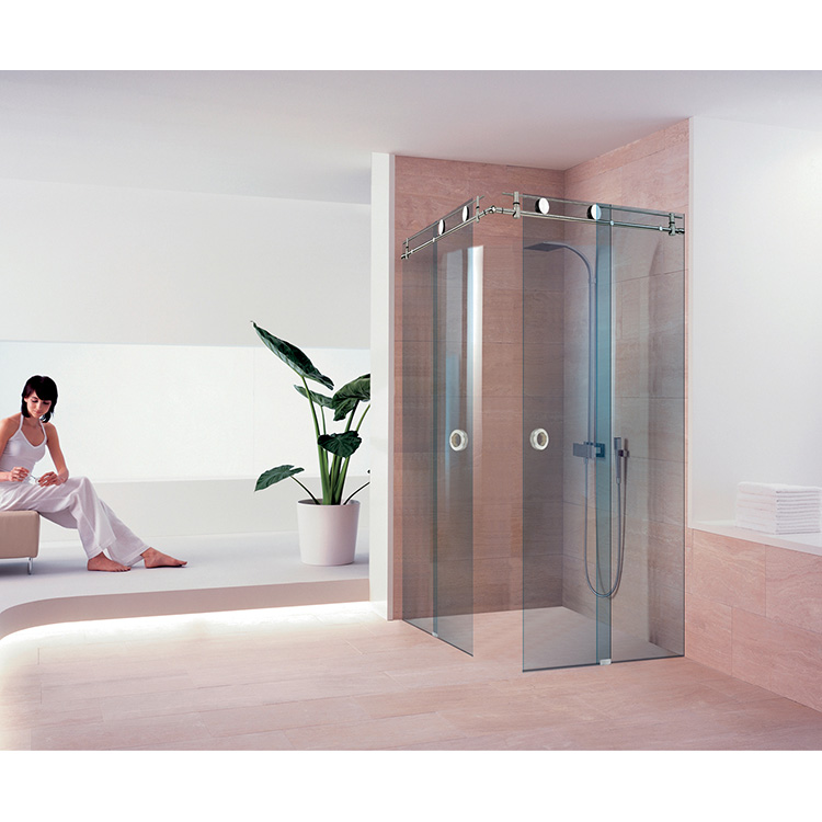 Chinese glass door hardware accessories seller tempered glass bathroom sliding shower door fitting