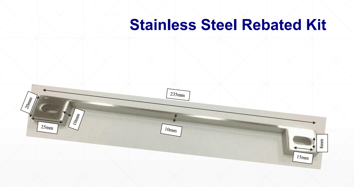 Stainless Steel Rebated Kit for Nidus Entrance Handles
