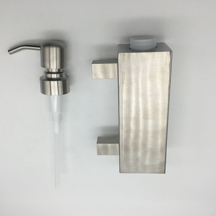 Silver Stainless Steel Hotel Wall Mount Liquid Hand Single Soap Dispenser