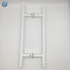 Whiter Stainless Steel Hollow Push Pull Door Hardware Sets Bathroom Pulls And Handles