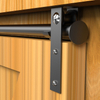 Mini Sliding Barn Door Hardware Kit for Double Opening Cabinet TV Stand