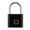 Travel Locks Hardware Security Waterproof Fingerprint Lock Smart Padlock with USB Charge Port And LED Light