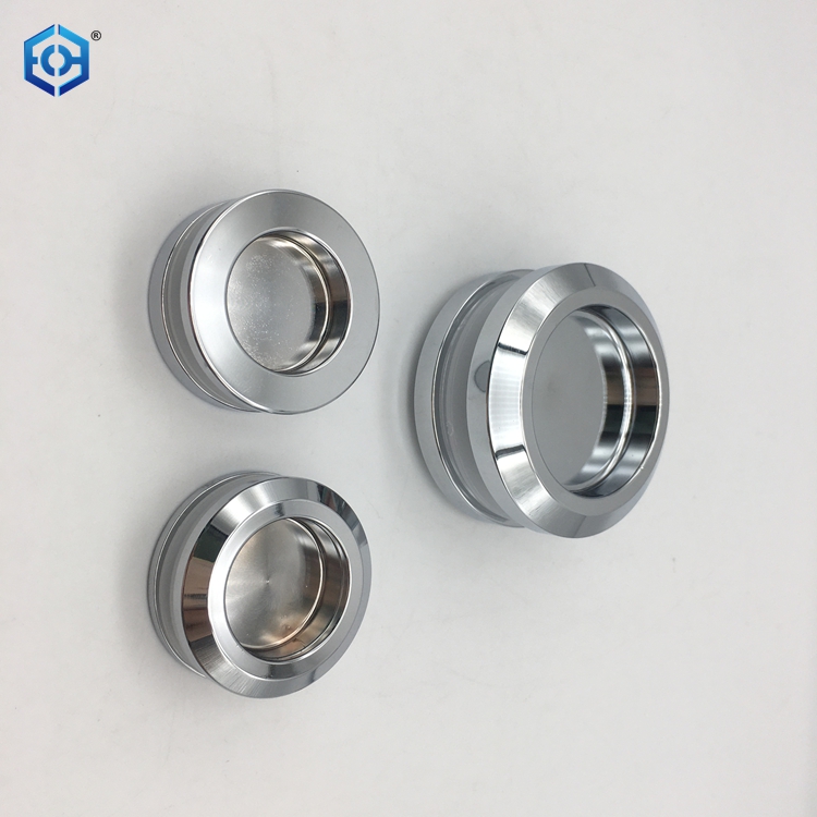 Aluminum Round Glass Knobs And Pulls Sliding Door Pull for Furniture Or Cabinet