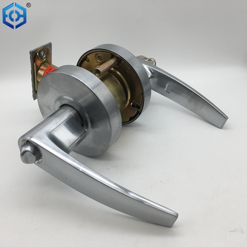 Heavy Duty Commercial Lever Door Lock Satin Chrome NonHanded Grade 2