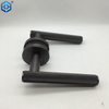 ECH Knurled Brushed Stainless Steel Internal Door Handle on Round Rose