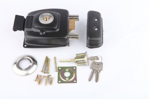 Deadbolt Lock Peru Lock with Brass Cylinder Door Rim Lock