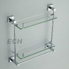 Stainless Steel Ss304 Double Shelves Glass Shelf (GHT6022)
