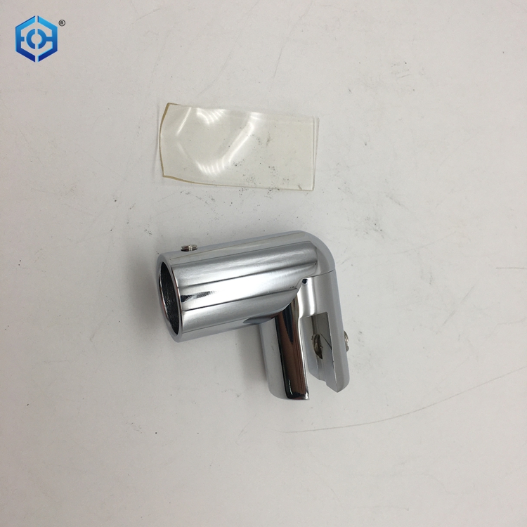 Brass 90° Glass Connector Clamp for Shower Room Pipe Φ19 Or Φ25mm