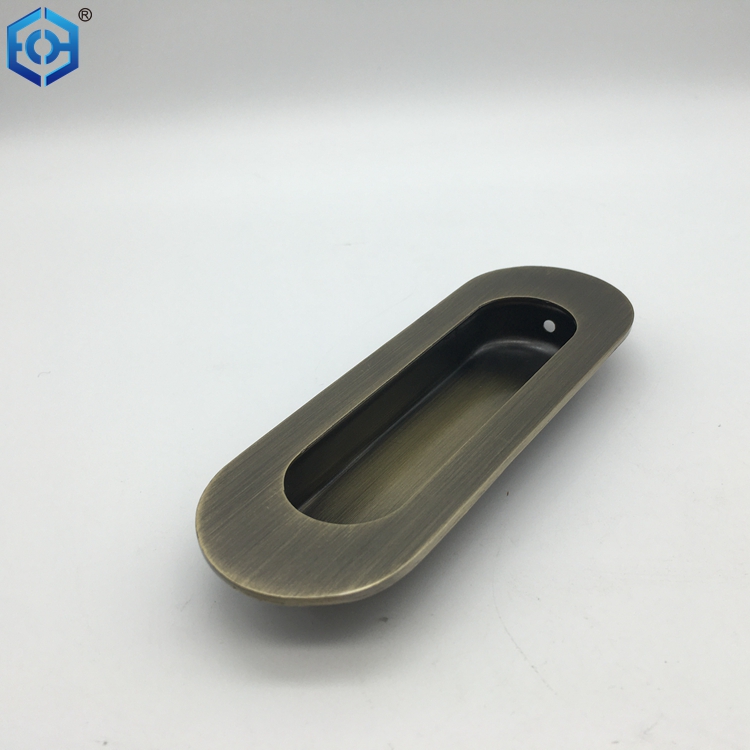 Stainless Steel Cabinet Furniture Oval Concealed Flush Handle