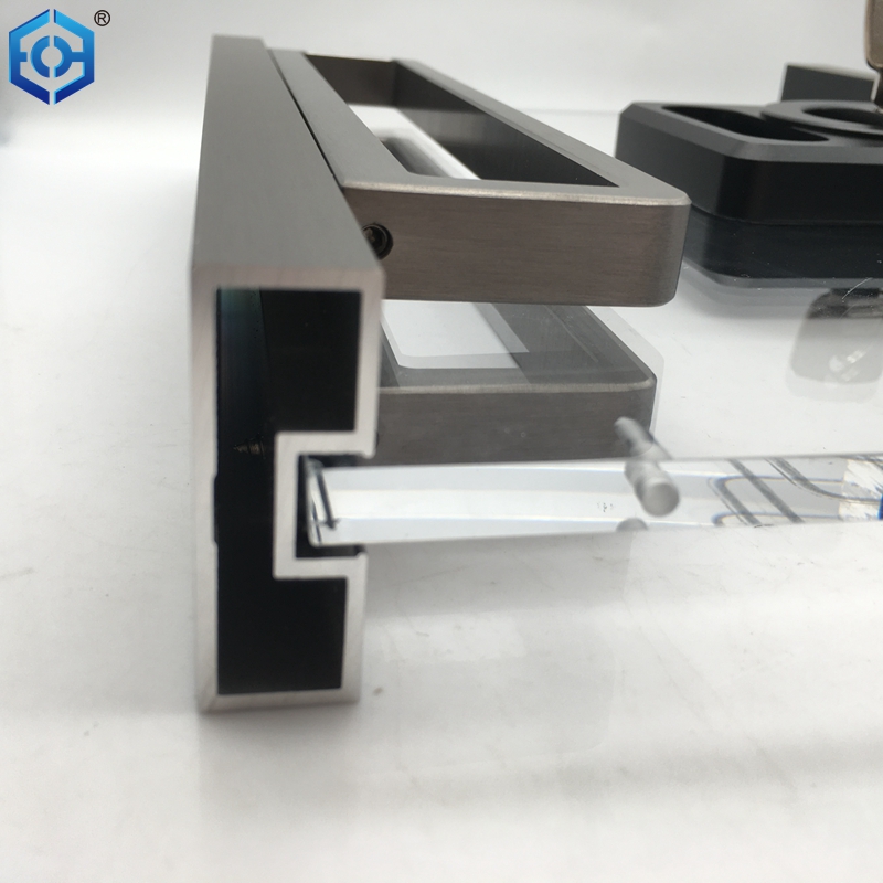 Sliver Grey Aluminium Sliding Door Handles And Locks For Slim Frame