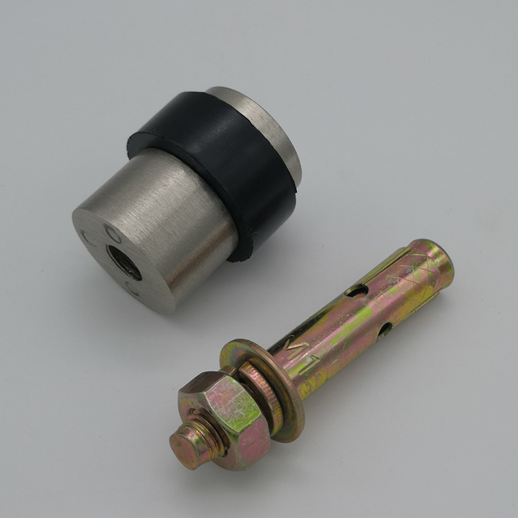 SSS stainless steel rubber door stopper on door or wall(DS009ASSS