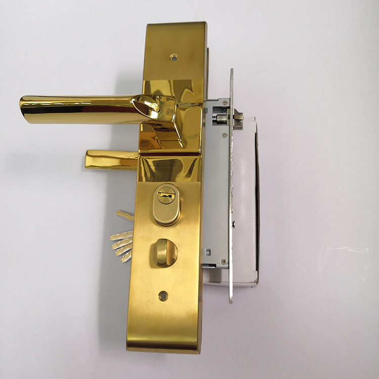 Golden Southeast Asia Style Stainless Steel Combination Door Lock 
