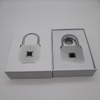 Smart Fingerprint Lock Biometric Portable Waterproof Padlock with Finger Print Control Safe Outdoor Security Touch Keyless Lock with Long Standby Time & USB Charging for Gym Office Cabinet Box silver