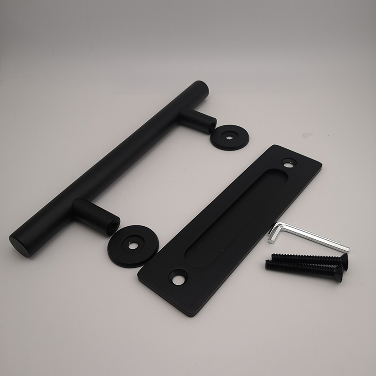 Heavy Duty Carbon stainless Steel 304 Black barn door flush handle