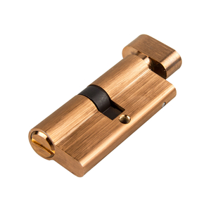 Satin Brass High Security Euro Cylinder Locks BK Door Lock Hardware SN Brass Bathroom Cylinder Lock