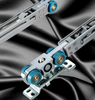 Sliding Door Buffer Damper Set with Screws Alloy Sliding Roller System for Wood Door