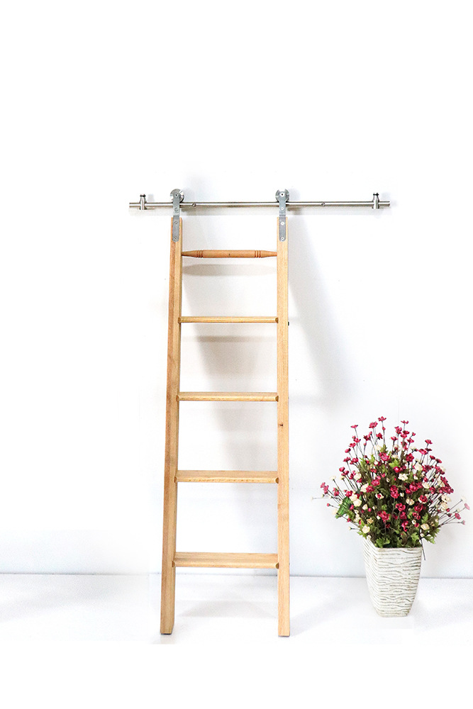 SSS Stainless Steel Rolling Ladder Hardware Library Sliding Ladder Hardware Kit DIY Wood Ladder 
