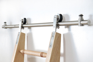 SSS Stainless Steel Rolling Ladder Hardware Library Sliding Ladder Hardware Kit DIY Wood Ladder 