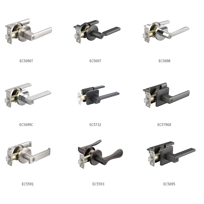 Hotel Zinc Alloy Handle Lock Silent Door Lock Tubular Lever Lock ET/BK/PS Buy silent door lock