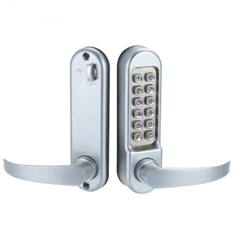  14-Button Keypad Code combination mechanical door lock with handle for wooden door