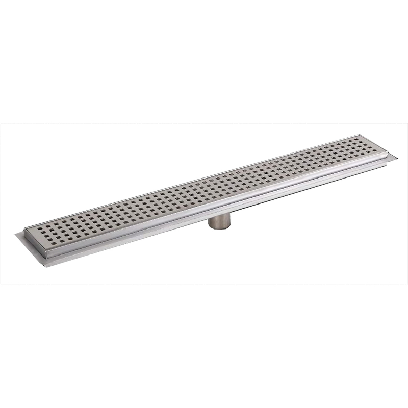 Stainless Steel Square Grate Linear 2" Linear Shower Drain