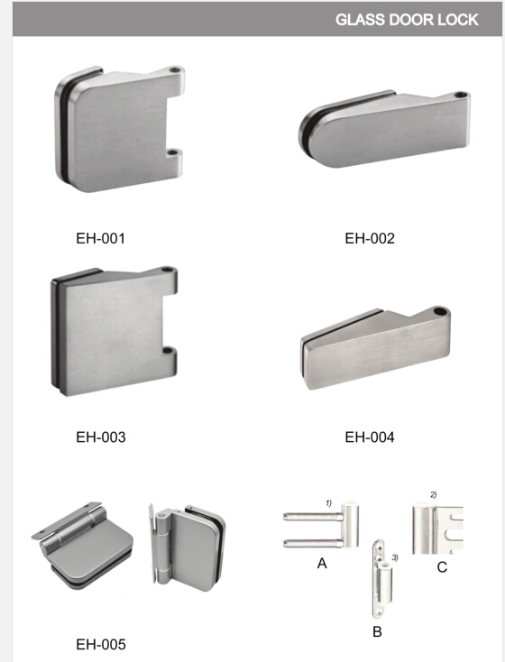 stainless steel glass door patch fitting