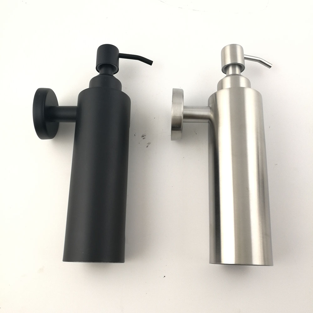 Professional factory direct kitchen sink stainless steel liquid soap dispenser with plastic bottle 