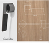 Door Hardware Architectural Hardware Black Leather Zinc Alloy Lever Handle