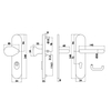 Door Hardware entrance door handle gate door handle security door lock 